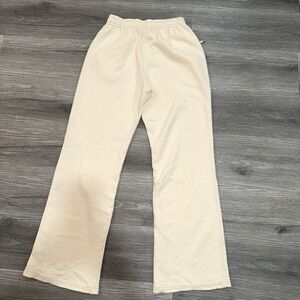 Yllw Yellow The Label Sweatpants Wide Leg Pants Cotton Yellow Size S Side Pocket